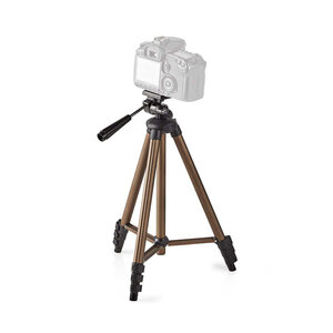 Statief Maximaal draagvermogen: 2.0 kg | Minimale werkhoogte: 40.5 cm | Maximale werkhoogte: 128.0 cm | Aantal segmenten: 4 | 645.0 g | Pan | Inclusief reistas | Brons/Zilver