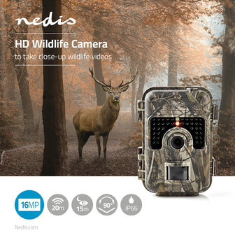 HD wildlife-camera - 16 MP - 3 MP CMOS - Ook geschikt voor bewaking van objecten