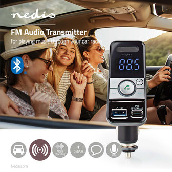 FM-Audiotransmitter voor Auto- Handsfree bellen - 1.1 