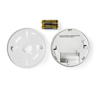 Koolmonoxidemelder - Batterij Gevoed - Batterijlevensduur tot: 5 Jaar - EN-conform: EN 50291 - Met testknop - 85 dB - Wit