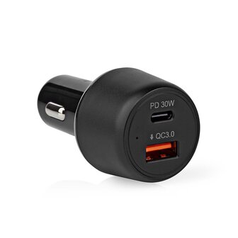 Autolader 2x 3.0 A - Outputs: 2 - Poorttype: USB-A / USB-C&trade; - | 48 W - Automatische Voltage Selectie - PD3.0 30W / QC3.0