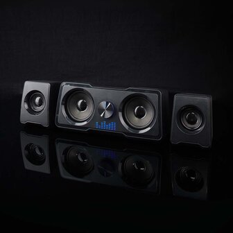 Gaming Speaker Speaker-kanalen: 2.2 | USB Gevoed | 3,5 mm Male | 48 W | LED | Volumebediening
