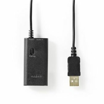 Bluetooth&reg;-Zender | Input: 1x 3,5 mm | AptX &trade; Low latency / AptX&trade; / SBC | Maximaal 2 Apparaten | Zwart