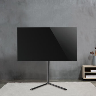 TV Vloerstandaard voor schermen van 49 - 70 &quot; - Max schermgewicht: 40 kg - V-shape Design | Anti-omval-riem - Snap-lock - Aluminium / Staal - Zwart