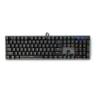 Bedraad Gaming Toetsenbord | USB Type-A | Mechanische Toetsen | LED | QWERTY | US Internationaal | USB Gevoed | Lengte stroomkabel: 1.50 m | Gaming