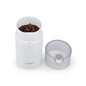 Koffiemolen voor perfect gemalen koffiebonen - 70 gram - 150 W - Wit