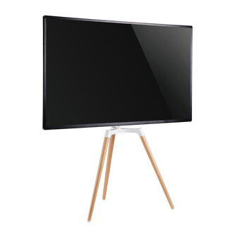 TV Vloerstandaard | 50 - 65 &quot; | Maximaal schermgewicht: 35 kg | Scandinavian Design | Draaibaar | Anti-omval-riem | Snap-lock | Aluminium / Staal | Wit