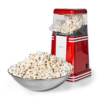 Popcornmachine 2 - 4 min | Rood / Wit - Perfect voor een filmavond, kinderfeestje of gewoon als gezonde snack.
