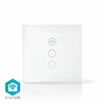 SmartLife Wandschakelaar | Wi-Fi | Gordijn / Sluiter / Zonnescherm | Muurmontage | 300 W | Android&trade; / IOS | Glas | Wit