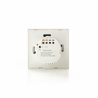 SmartLife Wandschakelaar | Wi-Fi | Enkel | Muurmontage | 1000 W | Android&trade; / IOS | Glas | Wit