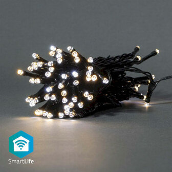 SmartLife Decoratieve LED | Koord | Wi-Fi | Warm tot Koel Wit | 50 LED&#039;s | 5.00 m | Android&trade; / IOS