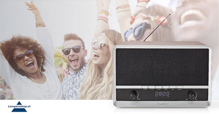 Radio - AM / FM - met Bluetooth&reg; - Oplaadbaar / USB Gevoed - Digitaal - Scherm grootte: 1.6 &quot;  - Wekker