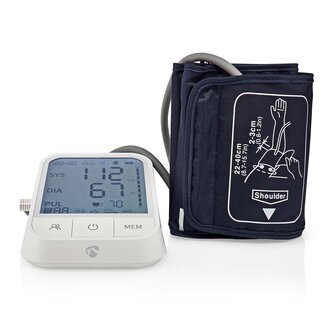 SmartLife Bloeddrukmeter Arm - Bluetooth&reg; -| LCD-Scherm - 22 - 42 cm - Aanduiding van stil houden / Detectie van onregelmatige hartslag / Detectie voor het dragen van armband