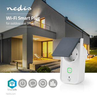 SmartLife Smart Stekker - Wi-Fi - IP44 - Energiemeter - 3680 W - Randaarde stekker / Type F (CEE 7/7) - 30 - 40 &deg;C - Android&trade; / IOS