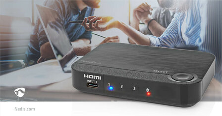 HDMI&trade;-Converter 1x USB-C&trade; / 2x HDMI&trade; Input - 1x HDMI&trade; Output - 1-weg - 4K@60Hz - 18 Gbps - ABS