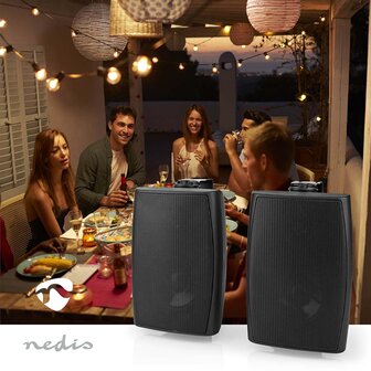 Bluetooth&reg;-Speakers Ambiance Design - 180 W - Stereo - IPX5 - Zwart