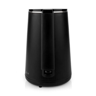 Stijlvolle zwarte waterkoker- 1 liter - 360 graden draaibaar - Verborgen verwarmingselement - Strix&reg;-controller - Droogkookbeveiliging