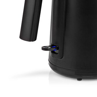 Stijlvolle zwarte waterkoker- 1 liter - 360 graden draaibaar - Verborgen verwarmingselement - Strix&reg;-controller - Droogkookbeveiliging