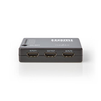 HDMI&trade;-Switch 5-Poorts poort(en) | 5x HDMI&trade; Input | 1x HDMI&trade; Output | 1080p | 3.4 Gbps | ABS