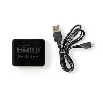 HDMI&trade;-Splitter 2 poort(en) | HDMI&trade; Input | 2x HDMI&trade; Output | 4K@30Hz | 2.25 Gbps | ABS / PVC | Zwart