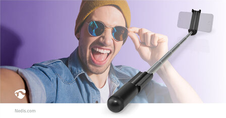 Bluetooth&reg; Selfie Stick Bluetooth&reg;-versie: 4.2 | Maximale schermgrootte: 3.54 &quot; | Gevouwen lengte: 15 cm | Uitgevouwen lengte: 480 mm | Maximaal draagvermogen: 400 g | Batterij Gevoed