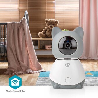 Ruimtebewakings / Babyfoon Smart WiFi Indoor IP-camera - Bewegingssensor Kantelen - Draaien en Volgen - Full HD - Klimaatsensor