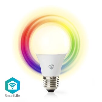 SmartLife Multicolour Lamp Wi-Fi | E27 | 806 lm | 9 W | RGB / Warm tot Koel Wit | 2700 - 6500 K | Android&trade; / IOS | Peer