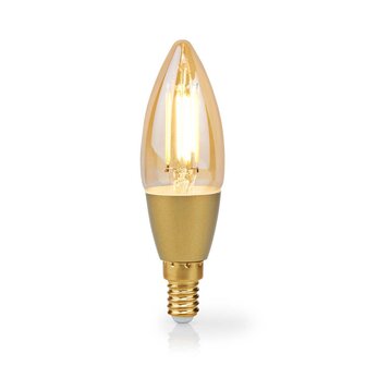 SmartLife LED Filamentlamp Wi-Fi | E14 | 470 lm | 4.9 W | Warm Wit | 1800 - 3000 K | Glas | Android&trade; / IOS | Kaars | 1 Stuks