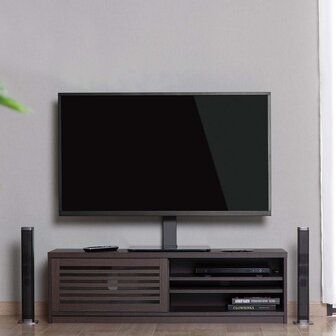 TV-Bureau / Tafel standaard 37 - 70 &quot; - Max. 40 kg - Instelbare hoogtes - Draaibaar -Gehard Glas / Staal