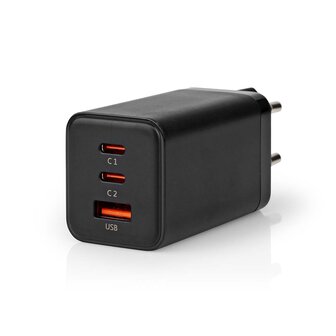 Oplader 65 W | GaN | Snellaad functie | 3.0 / 3.25 A | Outputs: 3 | USB-A / 2x USB-C&trade; | Automatische Voltage Selectie