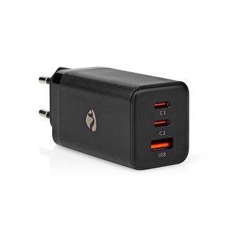 Oplader 65 W | GaN | Snellaad functie | 3.0 / 3.25 A | Outputs: 3 | USB-A / 2x USB-C&trade; | Automatische Voltage Selectie