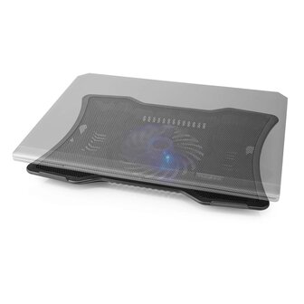 Notebookstandaard Aantal ventilatoren: 1 | USB Gevoed | Aantal standen: 2 | 17 &quot; | 1500 rpm | LED