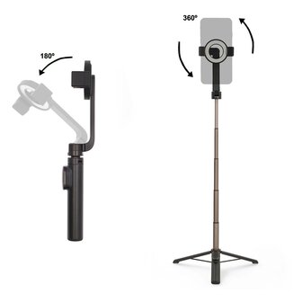 Bluetooth&reg; Selfie Stick Bluetooth&reg;-versie: 5.0 | Maximale schermgrootte: 7 &quot; | Gevouwen lengte: 17 cm | Uitgevouwen lengte: 61 cm | Maximaal draagvermogen: 1000 g | Batterij Gevoed