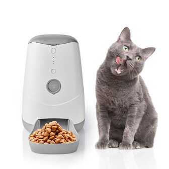 SmartLife Dierenvoeding Dispenser Automatische Voerbak Kat en Hond - Wi-Fi - 3.7 L - Android&trade; / IOS