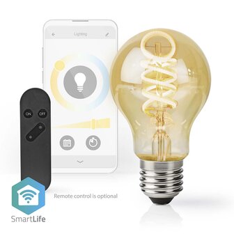 SmartLife LED Filamentlamp Wi-Fi | E27 | 360 lm | 4.9 W | Warm tot Koel Wit | 1800 - 6500 K | Glas | Android&trade; / IOS | Peer | 1 Stuks