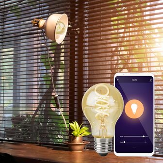 SmartLife LED Filamentlamp Wi-Fi | E27 | 360 lm | 4.9 W | Warm tot Koel Wit | 1800 - 6500 K | Glas | Android&trade; / IOS | Peer | 1 Stuks