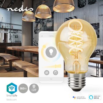 SmartLife LED Filamentlamp Wi-Fi | E27 | 360 lm | 4.9 W | Warm tot Koel Wit | 1800 - 6500 K | Glas | Android&trade; / IOS | Peer | 1 Stuks