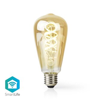 SmartLife LED Filamentlamp Wi-Fi | E27 | 360 lm | 4.9 W | Warm tot Koel Wit | 1800 - 6500 K | Glas | Android&trade; / IOS | ST64 | 1 Stuks