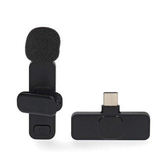 Draadloze Microfoon Gebruikt voor: Notebook / Smartphone / Tablet - USB Type-C&trade; - USB-C&trade; Female - Aan/uit knop