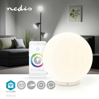 SmartLife Sfeerverlichting Wi-Fi - Rond - 360 lm - veranderbare kleuren / Warm tot Koel Wit - 2700 - 6500 K - 5 W - Instelbare tijdschema&#039;s