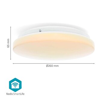 Wi-Fi slimme plafondlamp (26 cm) met optie om de lichten te dimmen en de kleurtemperatuur te wijzigen