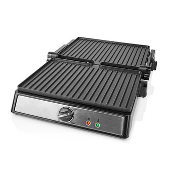 Extra grote Contact Grill - Regelbare temperatuur - Tafelgrillfunctie - In hoogte verstelbaar