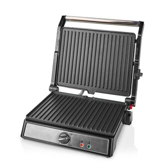 Extra grote Contact Grill - Regelbare temperatuur - Tafelgrillfunctie - In hoogte verstelbaar