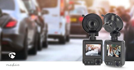 4K Ultra HD-opname Dashcam en 1080p HD-opname binnencamera - GPS tracking - Parkeren bewaken - Nachtzicht - Ingebouwde luidspreker en microfoon - GPS tracking