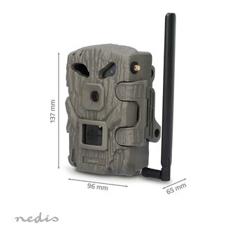 Wildlife Camera 4G | 1080p@30fps | 30.0 MPixel | 2 MPixel CMOS | IP66 | 4G | Black No-Glow IR | Night vision | Viewing angle: 50 &deg; | Motion sensor | Detection angle: 50 &deg; | Detection range: 20 m | LCD Screen | Green