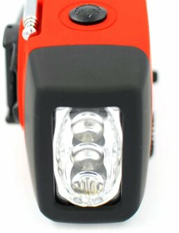 Multifunctionele Radio / Noodradio - AM/FM op Zonne energie / Handslinger / Batterij + zaklamp + powerbank