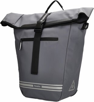 Waterproof Beagles Originals 2-in-1 Fietstas - Schoudertas - Schouderband - Waterafstotend - Kleur: Grijs