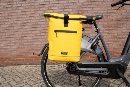 Superhandige waterproof Beagles Originals 2-in-1 Rugzak &amp; Fietstas - Geel