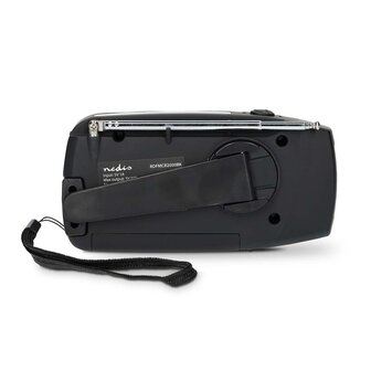Multifunctionele Radio / Noodradio - AM/FM op Zonne energie / Handslinger / Batterij + zaklamp + powerbank