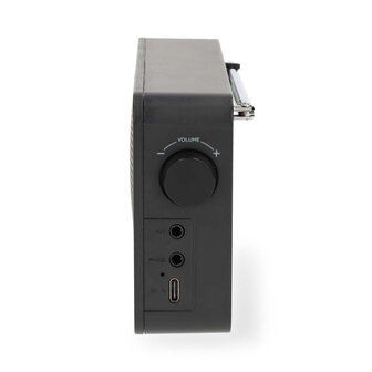 FM-Radio Draagbaar Model | FM | Accu gevoed / USB Gevoed | Digitaal | 2 W | Scherm grootte: 1.77 &quot; | Zwart-Wit Scherm | Bluetooth&reg; | Koptelefoonoutput | Wekker | Zwart